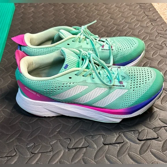Adidas Ultraboost Green and Pink Running Shoes - Picture 1 of 1